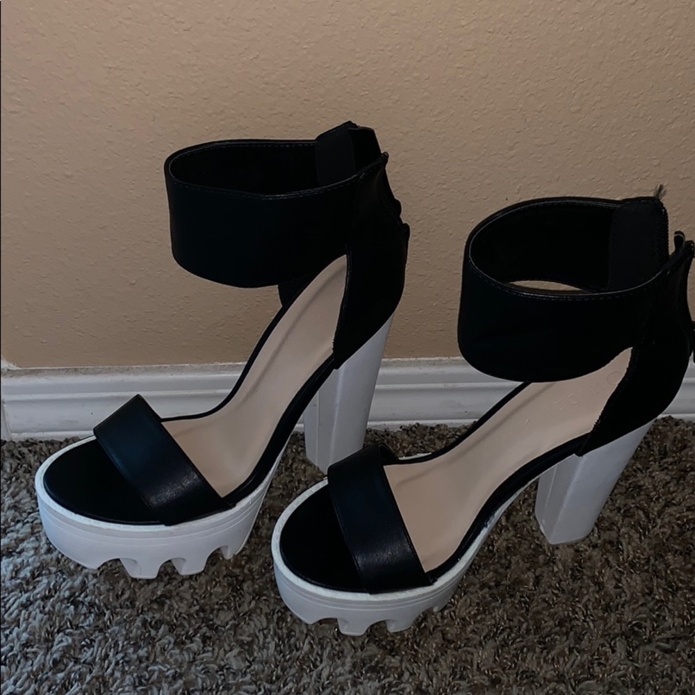 Lug sole platform heels